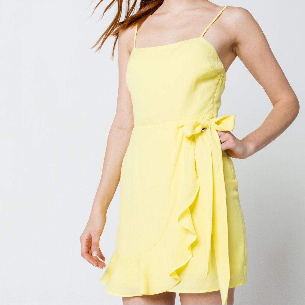 Cotton Candy LA yellow ruffle dress